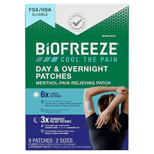 Biofreeze - Day & Overnight Arthritis & Muscle Pain Relief Patches