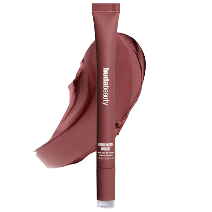 Huda beauty - LIQUID MATTE MOUSSE lipstick in berry brown shade