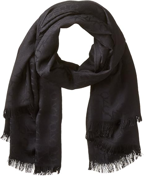 Calvin Klein - Lightweight Pashmina Scarf with Tonal Logo Pattern