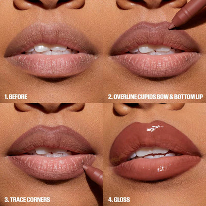 HUDA BEAUTY Juicy Bombshell Lip Gloss + Liner Set