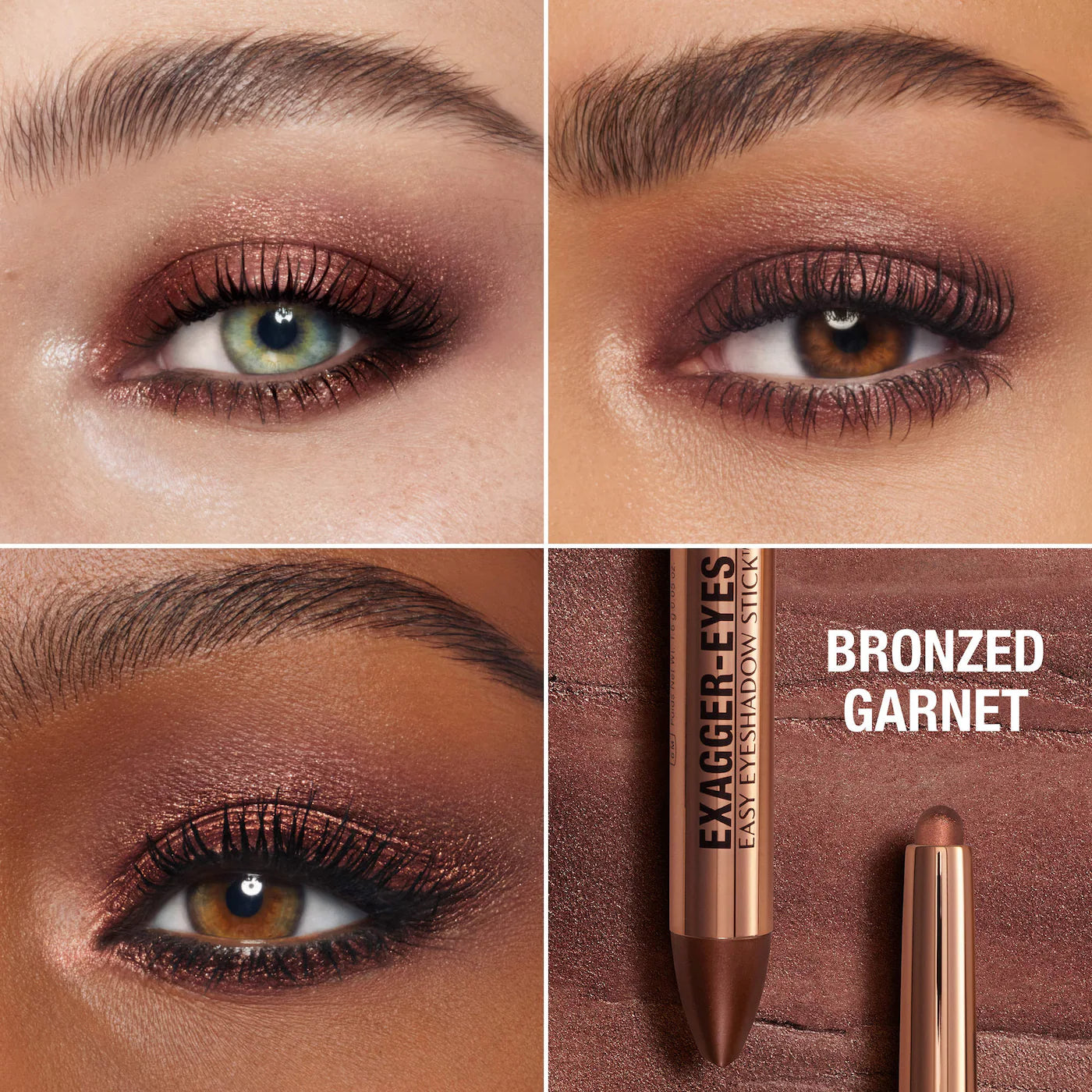 Charlotte Tilbury Exagger-Eyes Waterproof Eyeshadow Stick in bronzed garnet shade