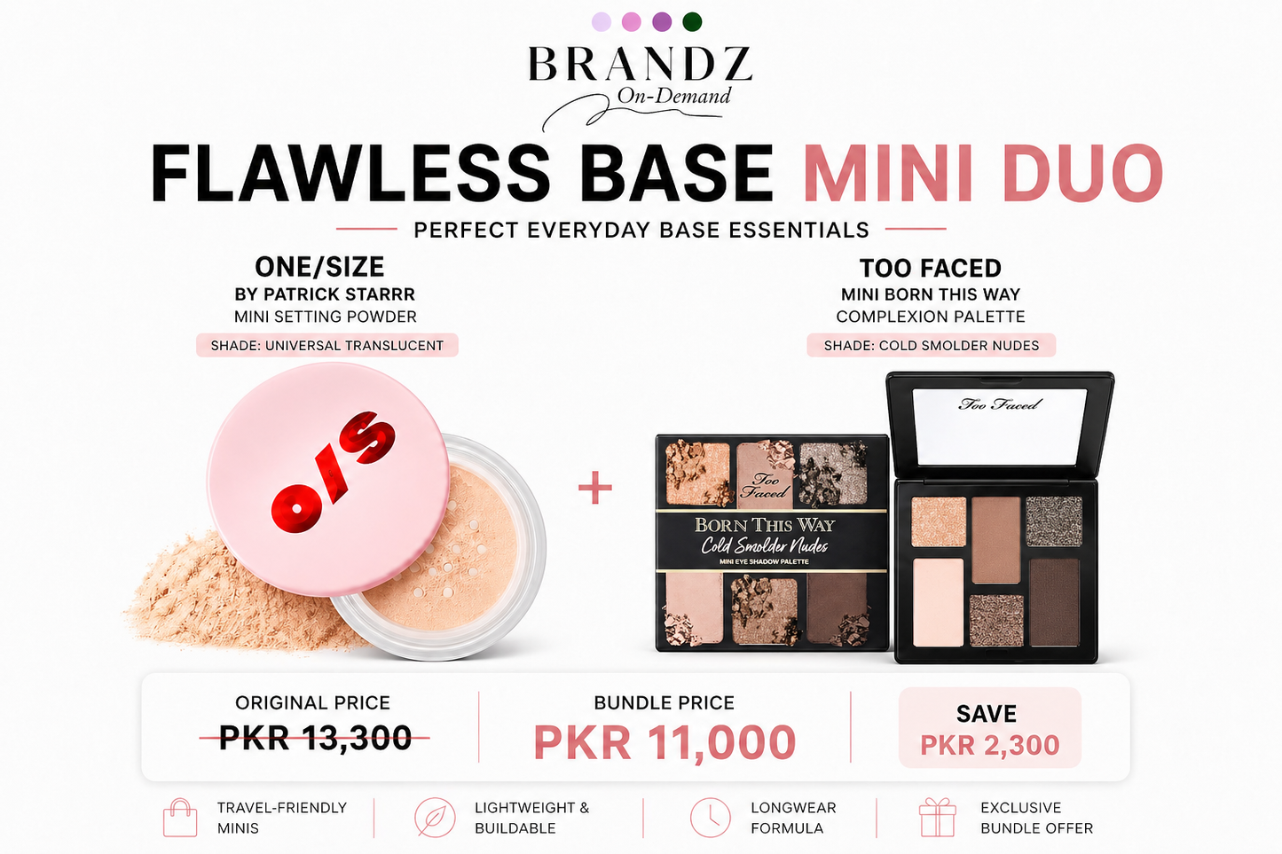 Bundle 2: Flawless Base Mini Duo (Translucent + Cold Smolder Nude)