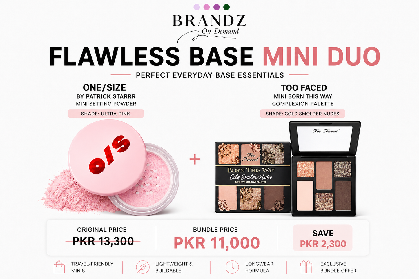 Bundle 4: Flawless Base Mini Duo (Ultra Pink + Cold Smolder Nude)