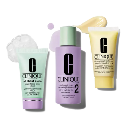 Clinique- Skin School Supplies: Cleanser Refresher Course Set - Dry Combination