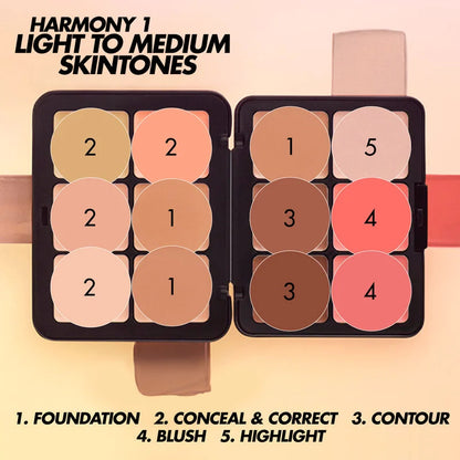 HD SKIN FACE ESSENTIALS PALETTE WITH HIGHLIGHTERS