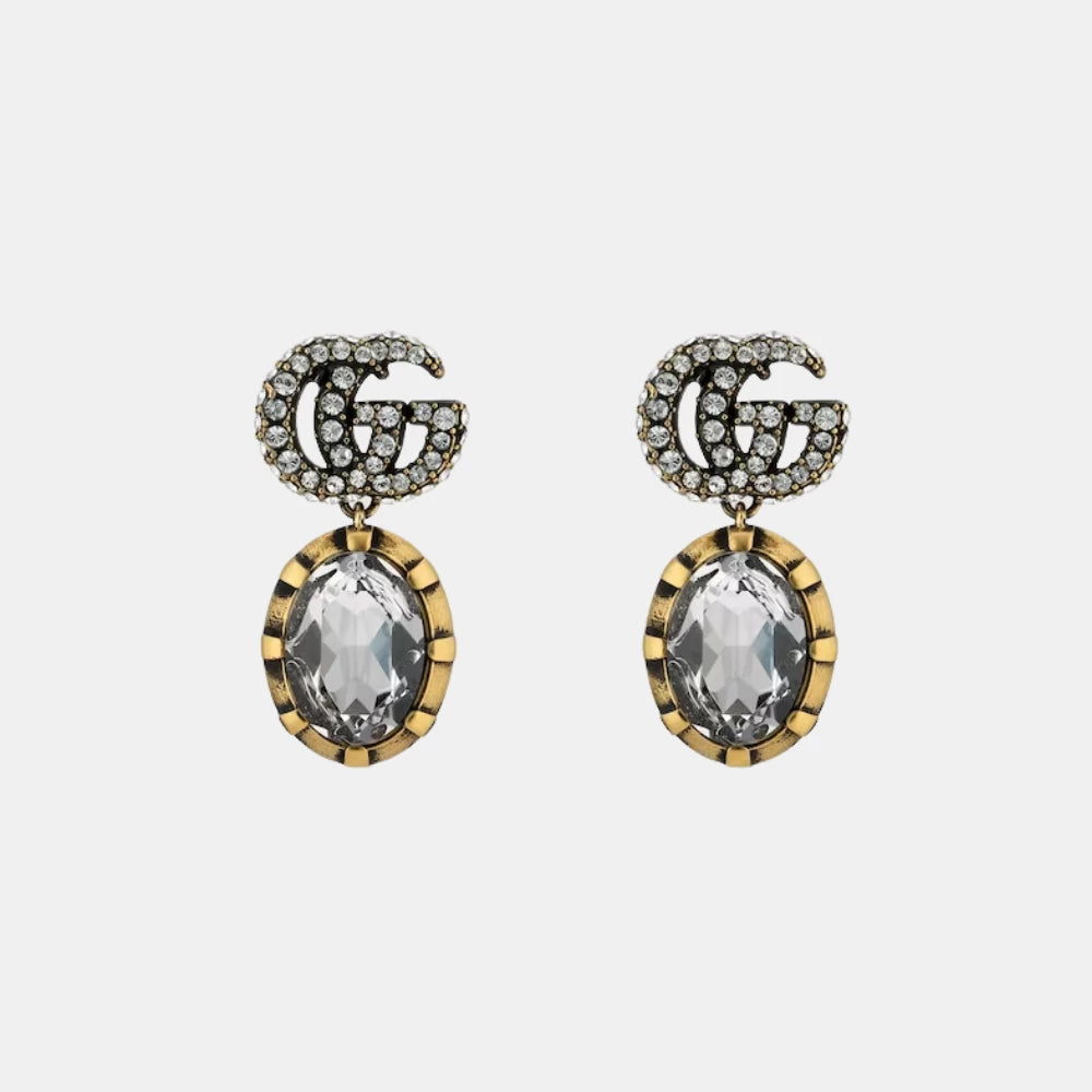 Gucci GG Marmont Crystal Earrings