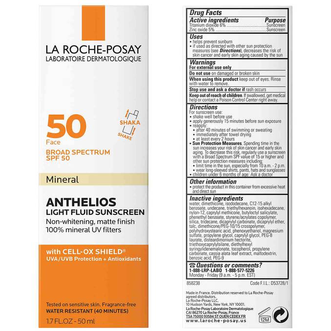 La Roche-Posay - Anthelios Mineral Zinc Oxide Sunscreen SPF 50