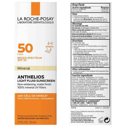La Roche-Posay - Anthelios Mineral Zinc Oxide Sunscreen SPF 50