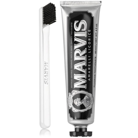 Marvis - Amarelli Licorice Toothpaste and Soft Bristle Toothbrush