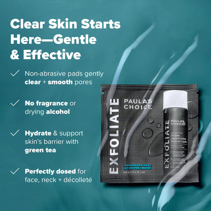 Paula's Choice - Skin Perfecting 2% BHA Exfoliating Toner Pads