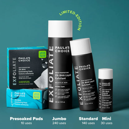 Paula's Choice - Skin Perfecting 2% BHA Exfoliating Toner Pads