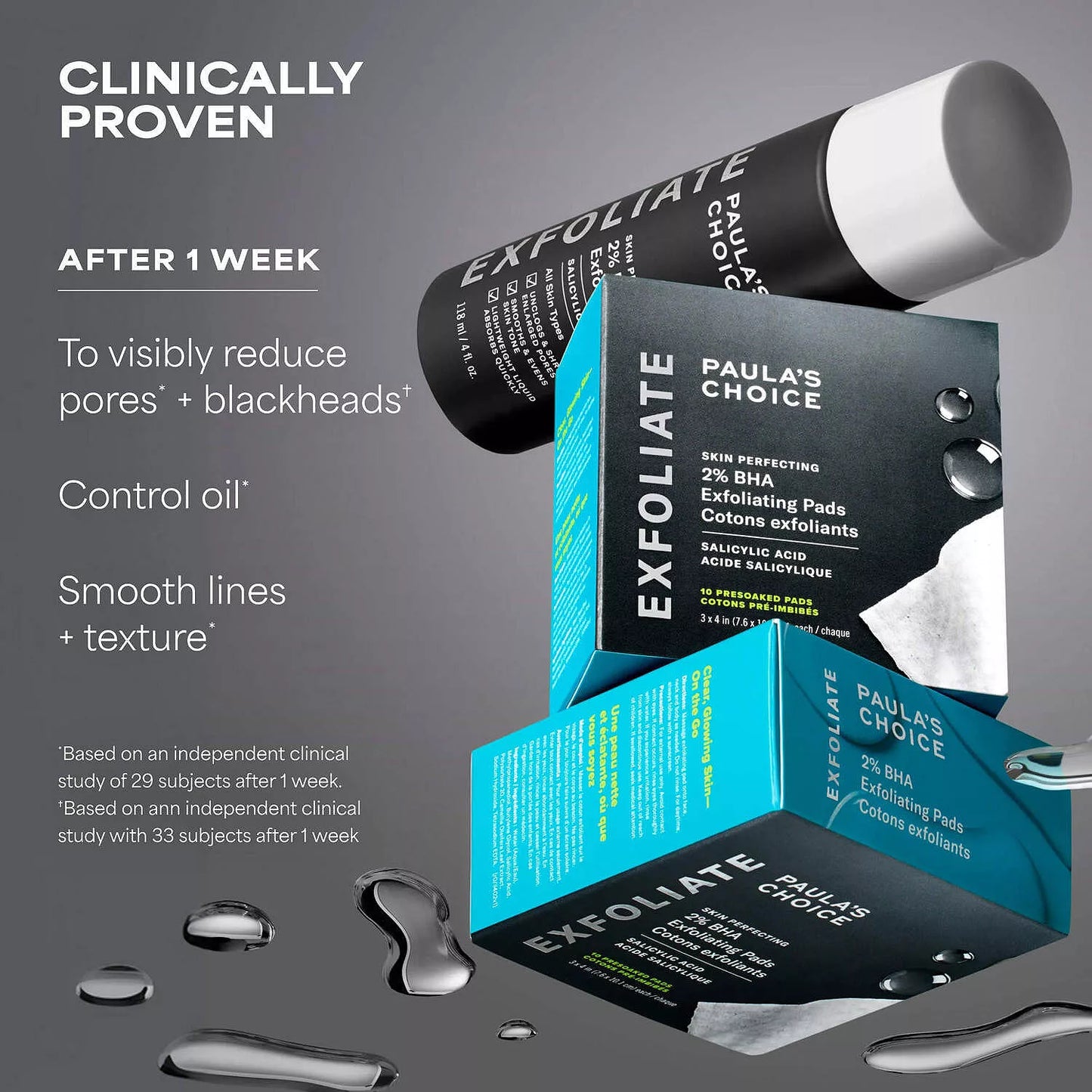 Paula's Choice - Home & Away Kit With 2% BHA Exfoliating Toner & Toner Pads