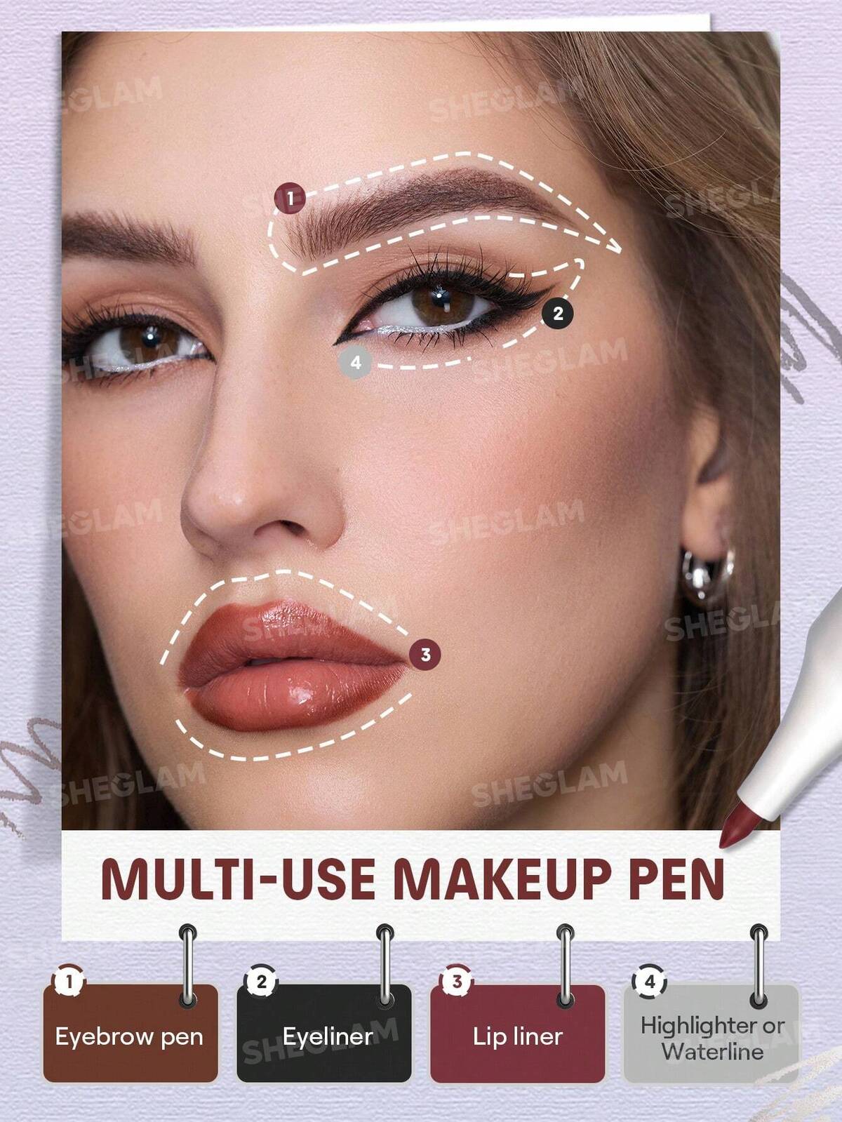 SHEGLAM - The Everywhere 4-In-1 Pen-Multicolor