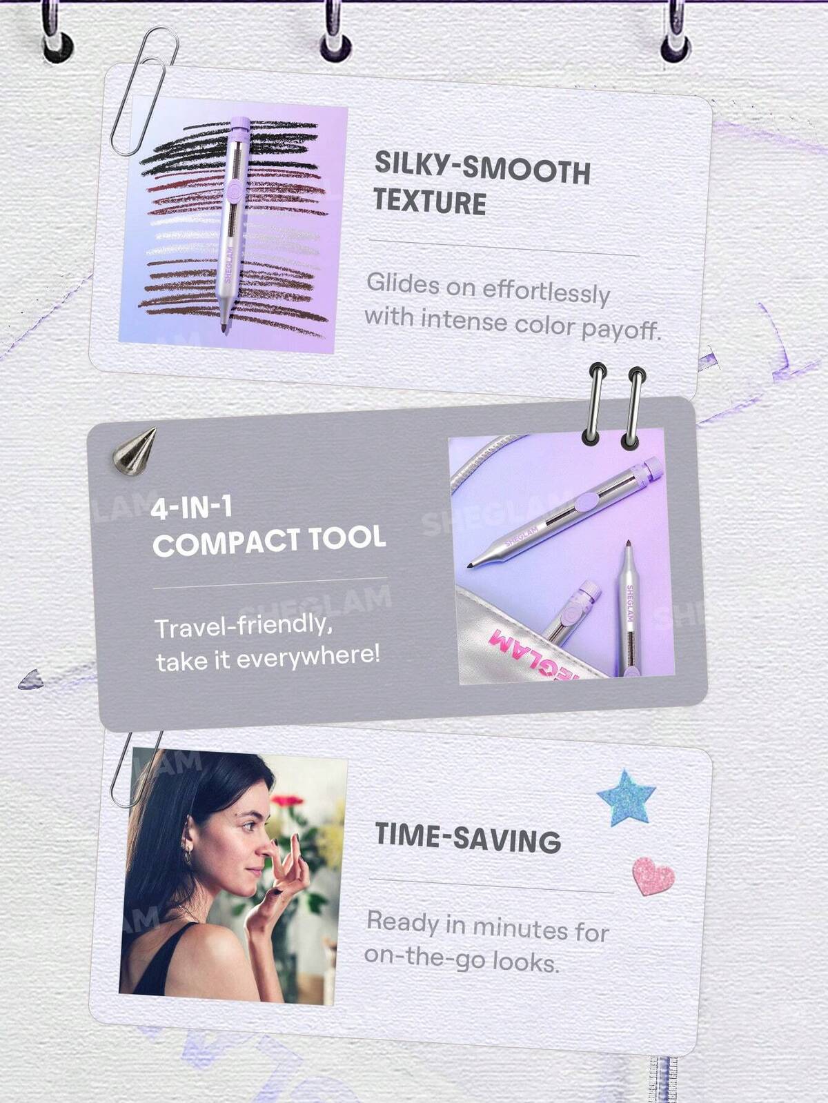 SHEGLAM - The Everywhere 4-In-1 Pen-Multicolor
