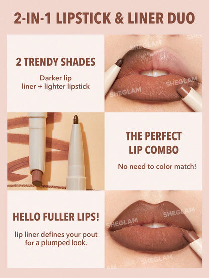 SHEGLAM - Glam 101 Lipstick & Liner Duo