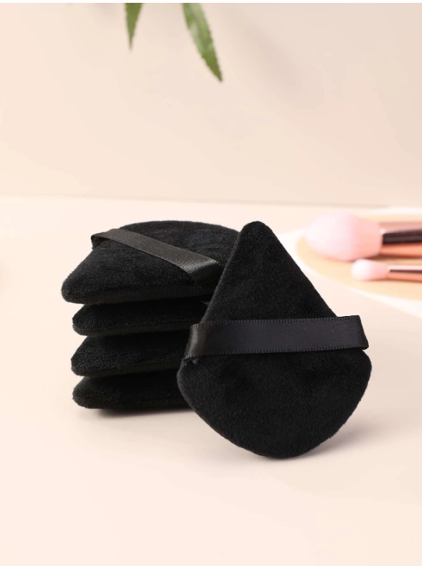 Dual-use Wet And Dry Powder Puff, 1pc Triangular Shaped Sponges With Straps, Super Soft, Suitable For All Skin Types Black Friday