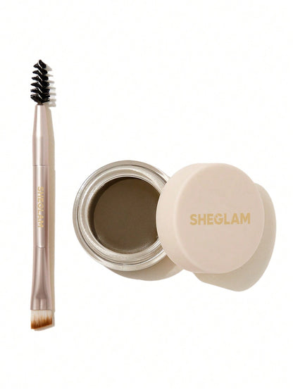 sheglam boss brow waterproof pomade - soft brown