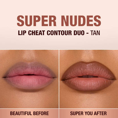 charlotte tilbury lip cheat contour duo in tan