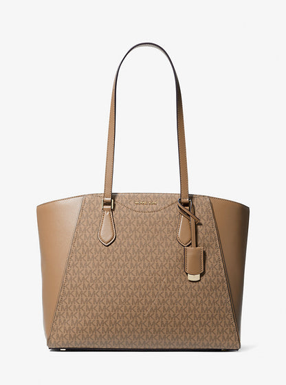 Michael Kors - Taryn Large Signature Logo and Leather Tote Bag