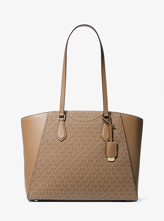 Michael Kors - Taryn Large Signature Logo and Leather Tote Bag