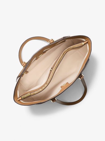 Michael Kors - Taryn Large Signature Logo and Leather Tote Bag