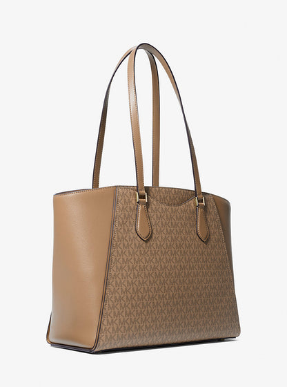 Michael Kors - Taryn Large Signature Logo and Leather Tote Bag