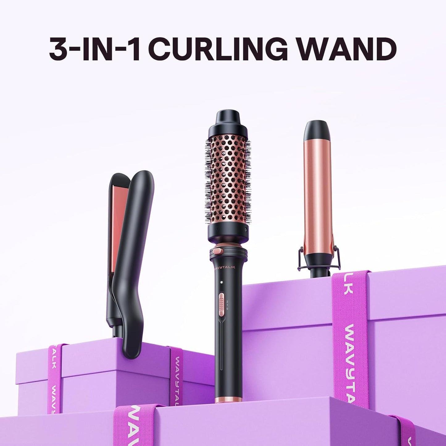 Wavytalk - Multi Curl 3 in 1 Curling Wand Set