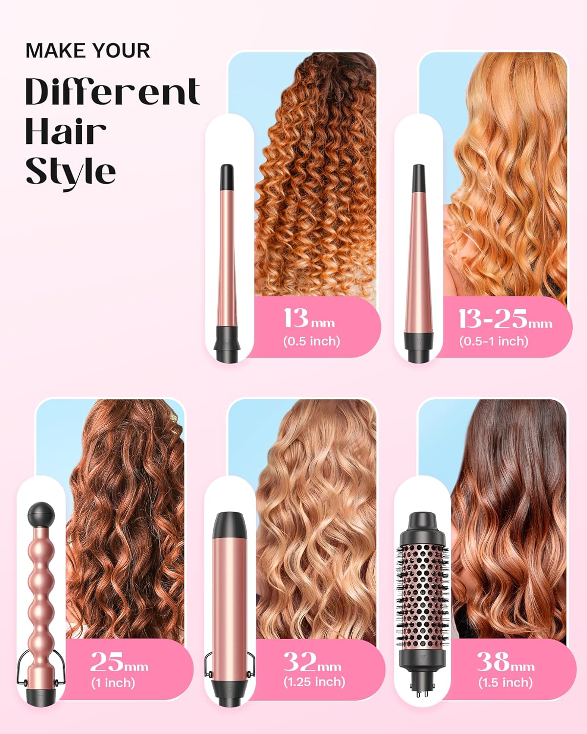 Wavytalk 5 in 1 Curling Iron Set