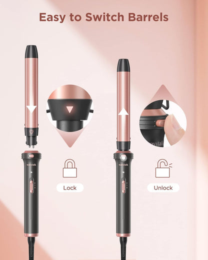 Wavytalk 5 in 1 Curling Iron Set with Curling Brush