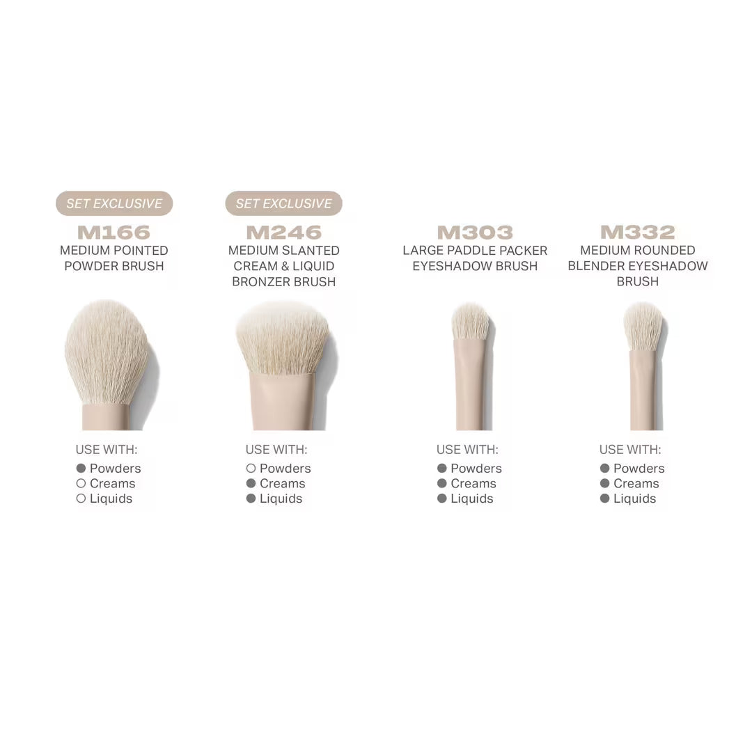 Morphe - Oat Latte 5-Piece Face & Eye Brush Set