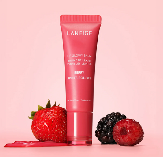 LANEIGE On-the-Glow Lip Balm Trio – 3 pcs (Berry / Gummy Bear / Vanilla)