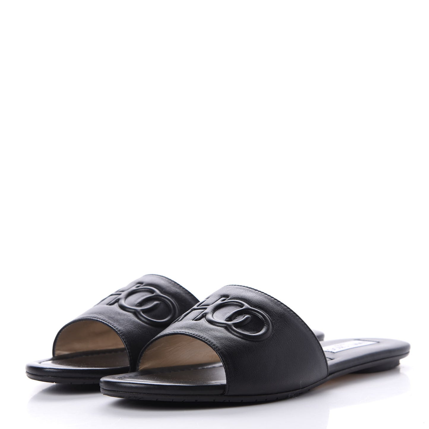 JIMMY CHOO Tiaret  Calfskin Tiaret Flat slides - Black