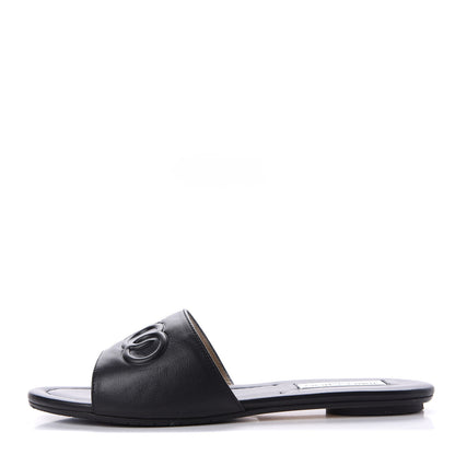 JIMMY CHOO Tiaret  Calfskin Tiaret Flat slides - Black