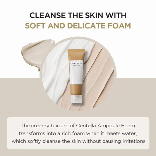 SKIN1004 Madagascar Centella Ampoule Foam Low pH Foam Cleanser, Natural Soda Powder Coconut Surfactant and EWG Green Grade