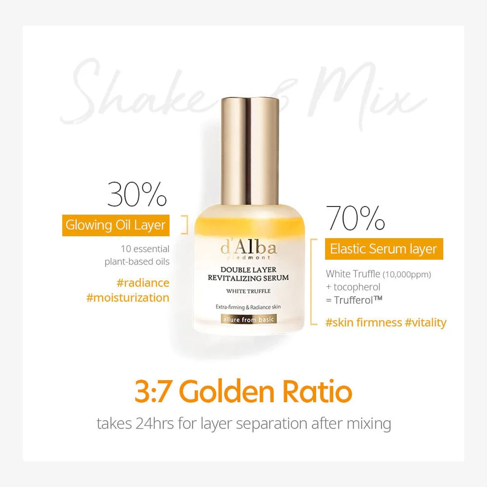 d alba piedmont italian white truffle double layer revitalizing serum