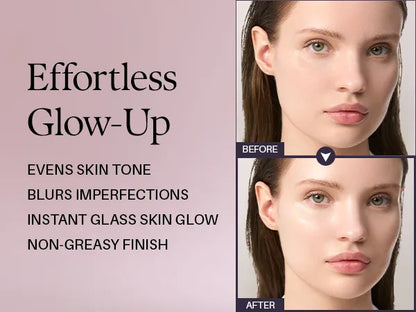 d'Alba White Truffle Waterfull Tone-Up Sunscreen SPF 50+ before after