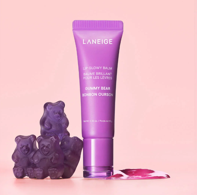 LANEIGE On-the-Glow Lip Balm Trio – 3 pcs (Berry / Gummy Bear / Vanilla)