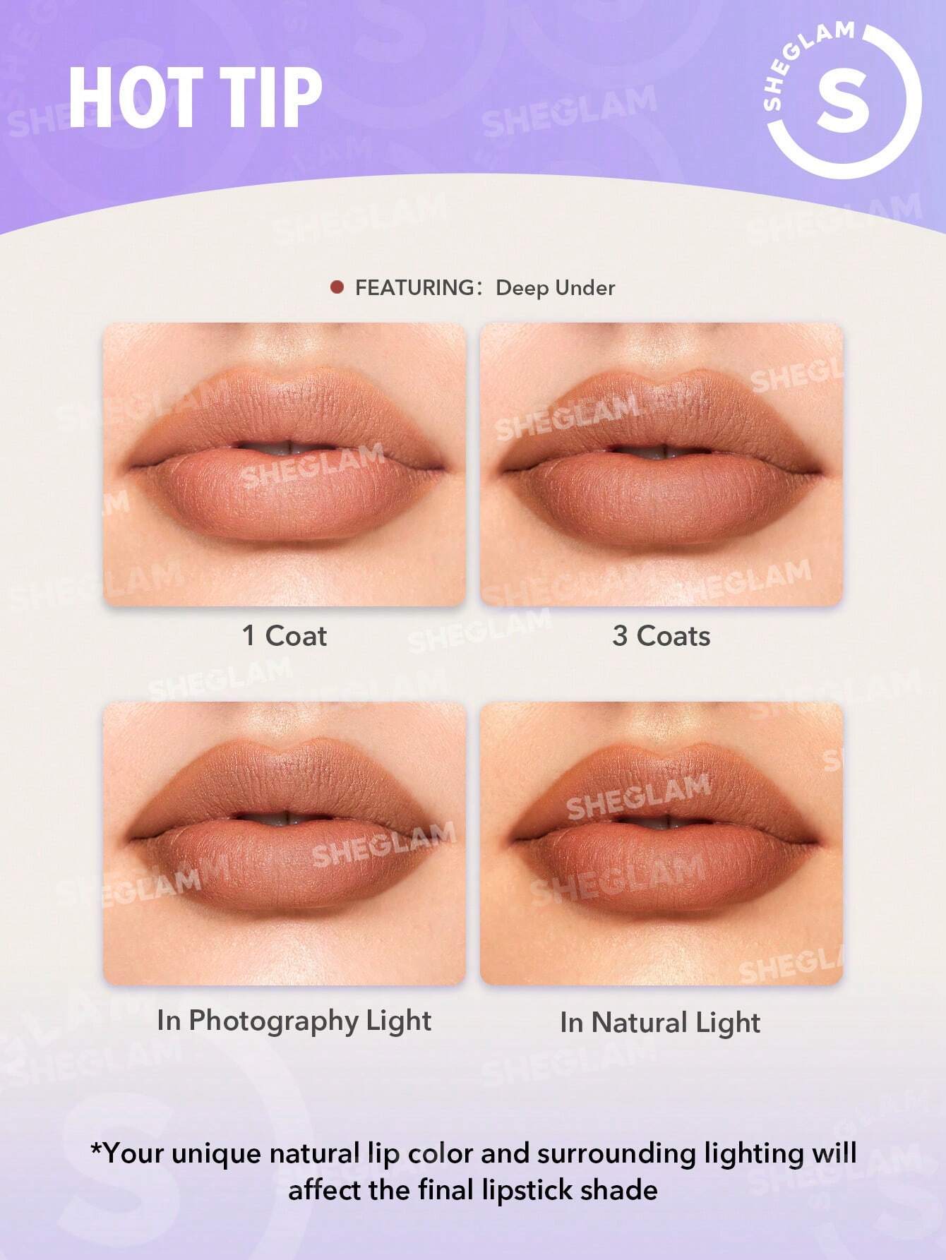 tip for applying sheglam strarlight velvet lipstick