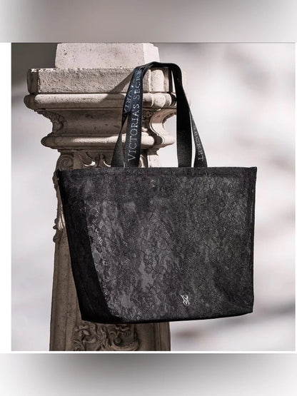 Victoria's Secret - Black Lace Mesh Tote