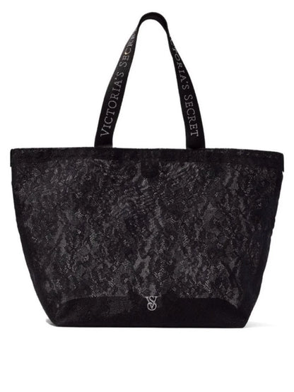 Victoria's Secret - Black Lace Mesh Tote