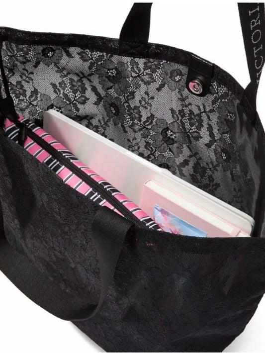 Victoria's Secret - Black Lace Mesh Tote