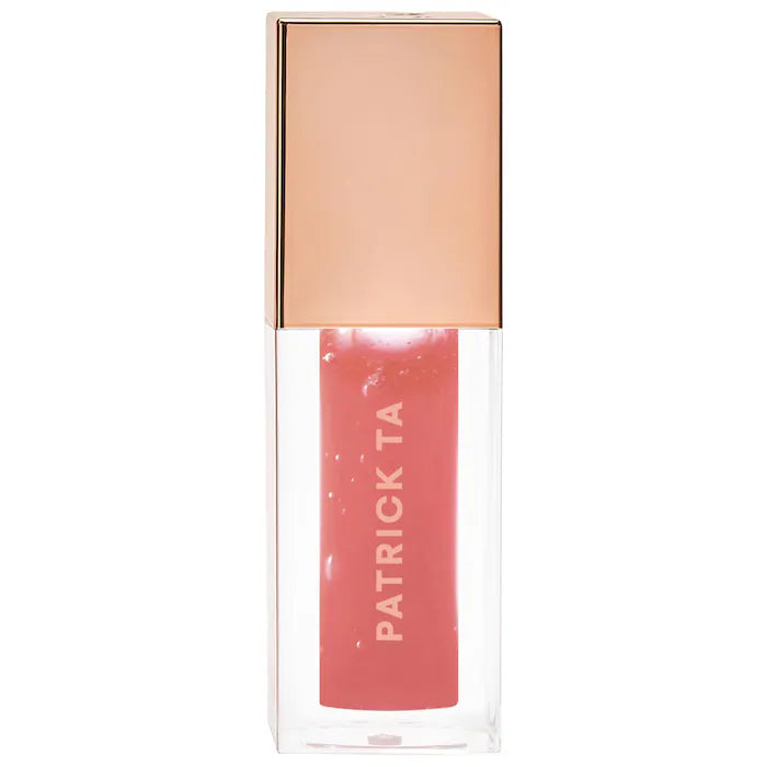 Patrick TA gloss layered with matte lipstick - makeup hack