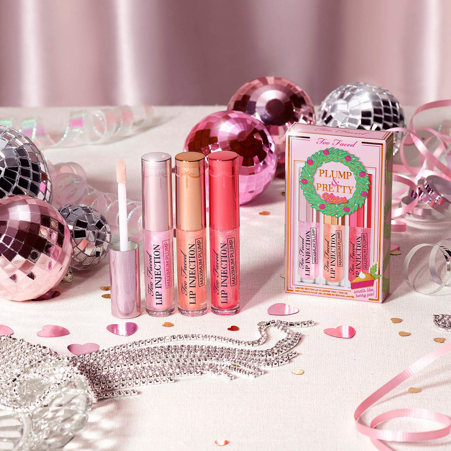 TOO FACED LIMITED EDITION PLUMP AND PRETTY KISSES LIP PLUMPER TRIO