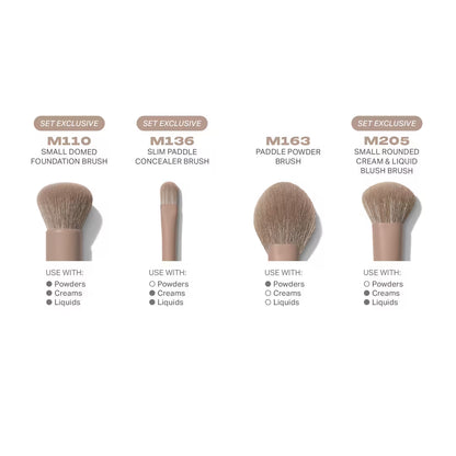 Morphe -  Iced Mocha 4-Piece Face Brush Set