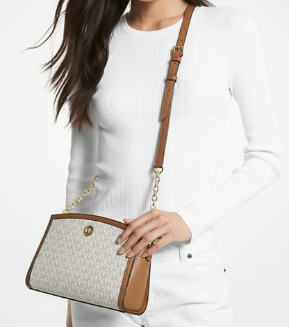 MICHAEL KORS - Chantal Large Signature Logo Messenger Bag