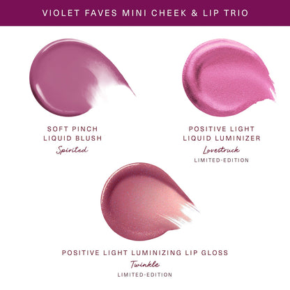 Rare Beauty  - Violet Faves Mini Cheek and Lip Trio Makeup Gift Set