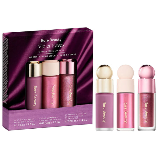 Rare Beauty  - Violet Faves Mini Cheek and Lip Trio Makeup Gift Set