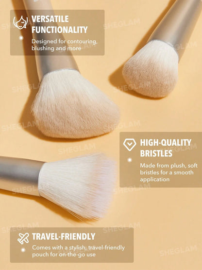 SHEGLAM - 101 Face Essentials Brush Set With Bag