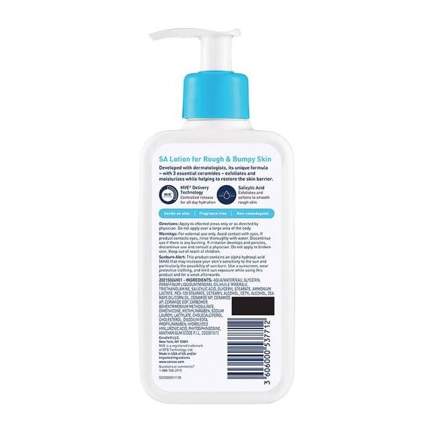 SA lotion for rough and bumpy skin