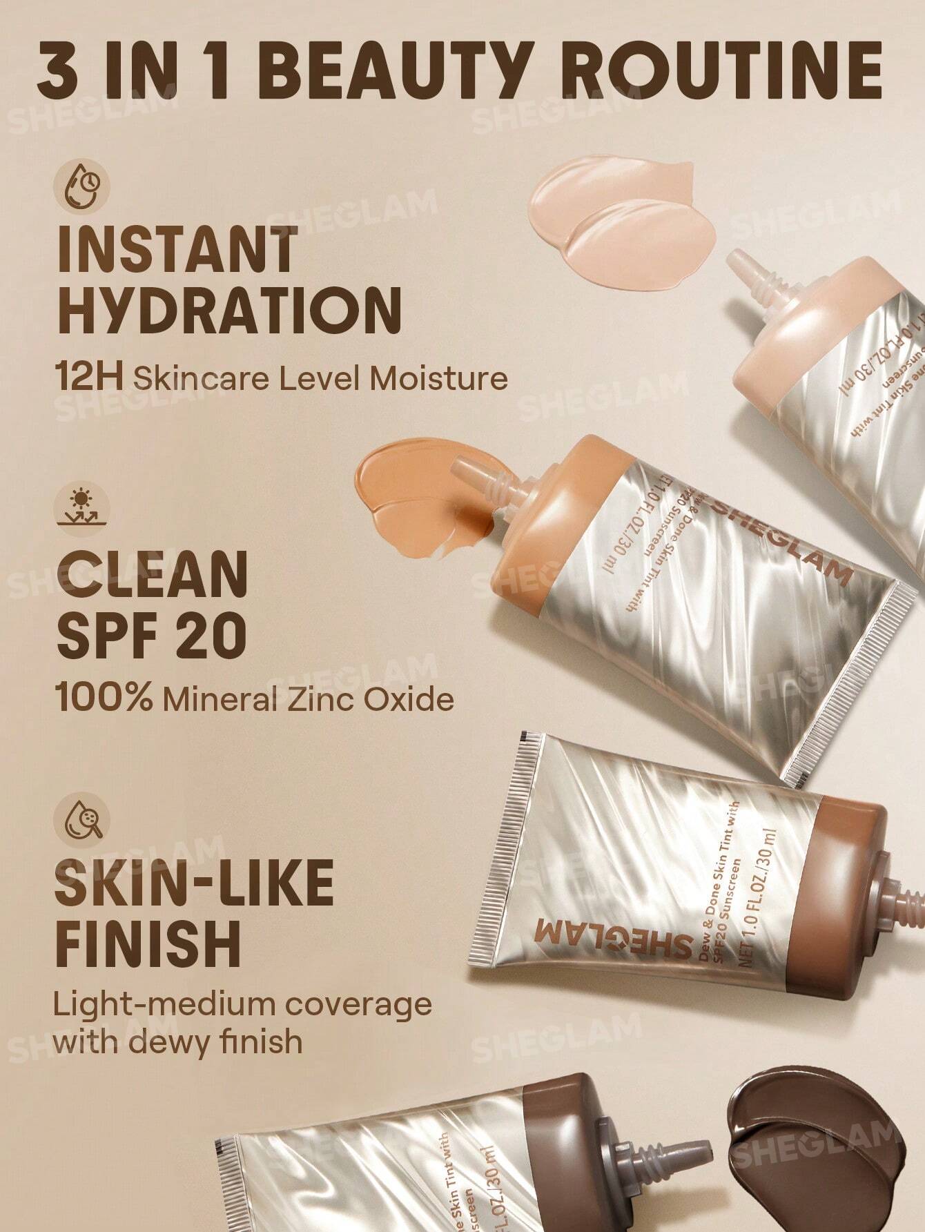 SHEGLAM - Dew & Done Skin Tint With SPF20